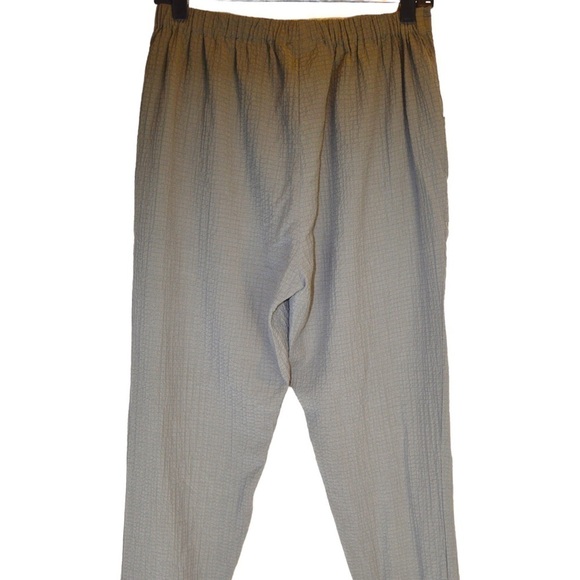 HABITAT Style 20690 Pucker Cotton Pull On Pants, Gray/Moss - Size Small Petite - Picture 5 of 9